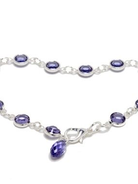 NWT Montreal Made Swarovski Crystal Channel Bracelet with Briolette Charm